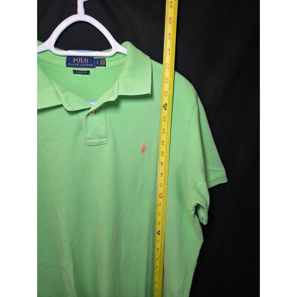 Polo Ralph Lauren Men's Classic Fit Green‎ Short Sleeve Polo Shirt Size L